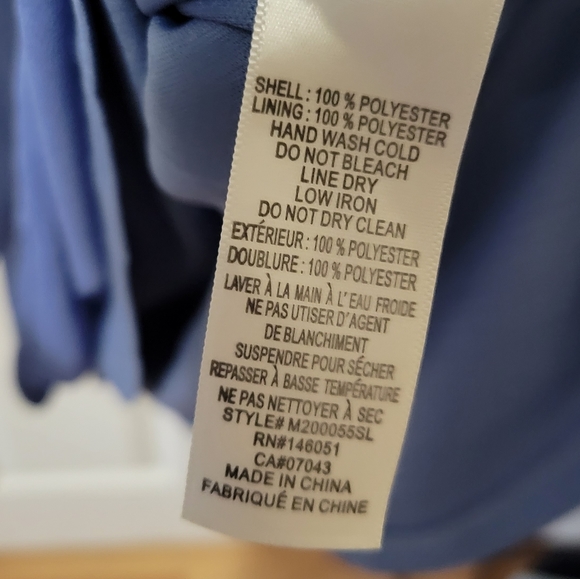 Blue faith and joy pussybow blouse chiffon medium - Picture 6 of 9